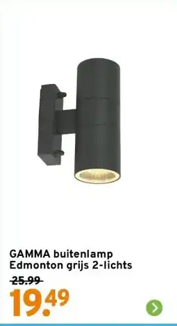 GAMMA GAMMA buitenlamp Edmonton grijs 2-lichts aanbieding