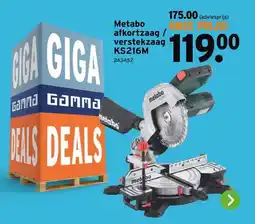 GAMMA Metabo afkortzaag verstekzaag KS216M aanbieding