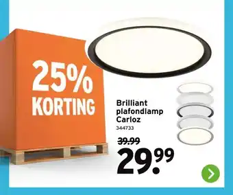 GAMMA Brilliant plafondlamp Carloz aanbieding