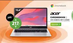 Expert Acer Chromebook 315 (CB315-4H-C3SW) Zilver aanbieding