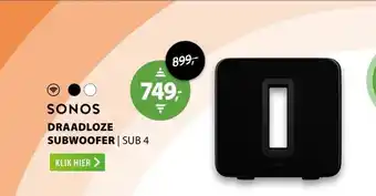 Expert Sonos SUB 4 Zwart aanbieding