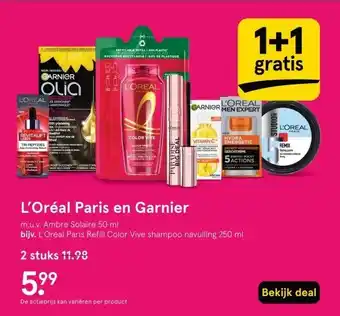 Etos L'Oréal Paris en Garnier aanbieding