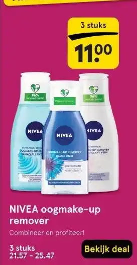 Etos NIVEA oogmake-up remover aanbieding