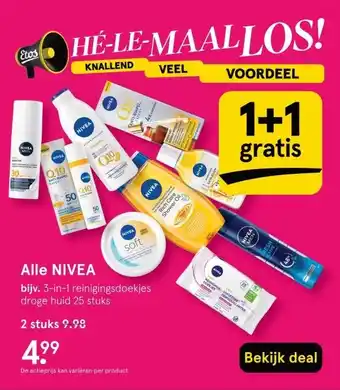 Etos Alle NIVEA aanbieding