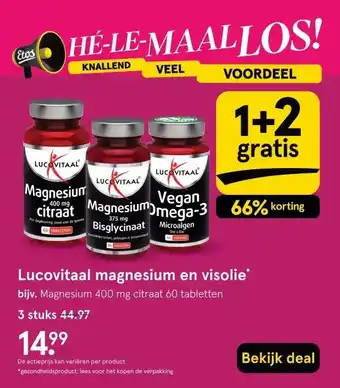Etos Lucovitaal magnesium en visolie* aanbieding