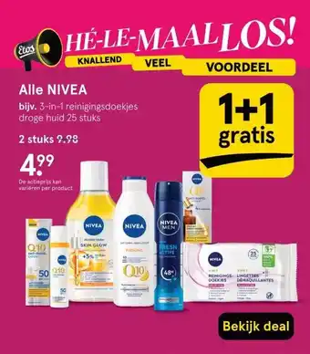 Etos Alle NIVEA aanbieding