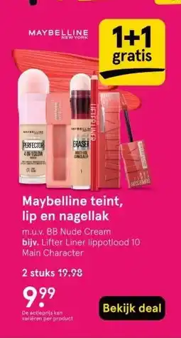 Etos Maybelline teint, lip en nagellak aanbieding