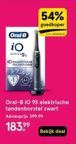 Etos Oral-B iO 9S elektrische tandenborstel zwart aanbieding