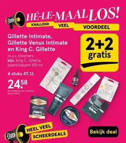 Etos Gillette Intimate, Gillette Venus Intimate en King C. Gillette aanbieding