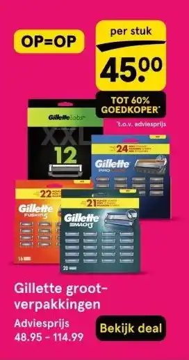 Etos Gillette groot- verpakkingen aanbieding