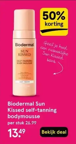 Etos Biodermal Sun Kissed self-tanning bodymousse aanbieding
