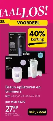 Etos Braun epilatoren en trimmers aanbieding