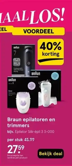 Etos Braun epilatoren en trimmers aanbieding