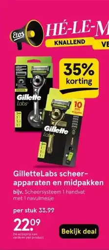 Etos Gillette Labs scheer- apparaten en midpakken aanbieding