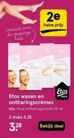 Etos Etos waxen en ontharingscrèmes aanbieding