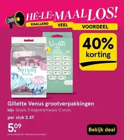 Etos Gillette Venus grootverpakkingen aanbieding
