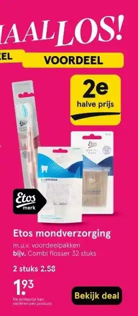 Etos Etos mondverzorging aanbieding