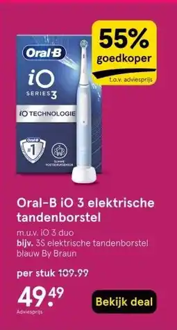 Etos Oral-B iO 3 elektrische tandenborstel aanbieding