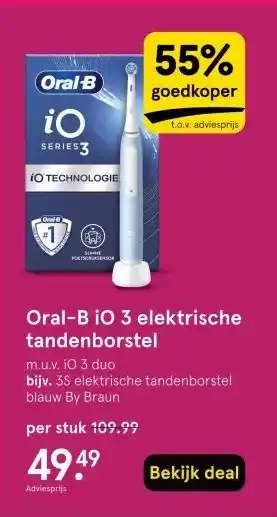 Etos Oral-B iO 3 elektrische tandenborstel aanbieding