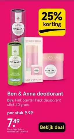 Etos Ben & Anna deodorant aanbieding