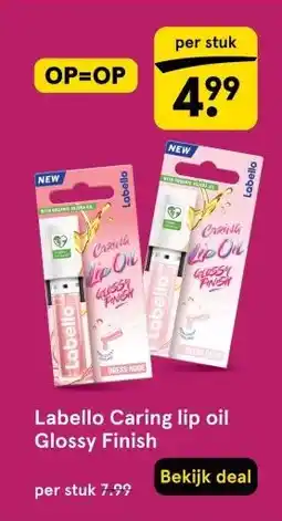 Etos Labello Caring lip oil Glossy Finish aanbieding
