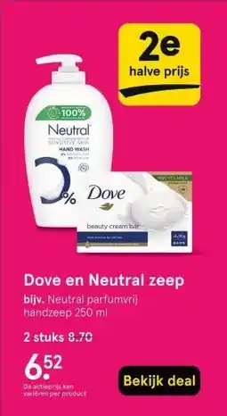Etos Dove en Neutral zeep aanbieding