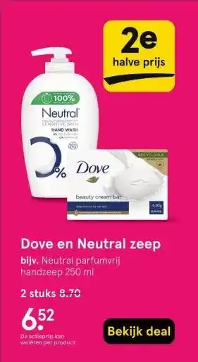Etos Dove en Neutral zeep aanbieding