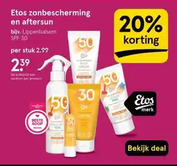 Etos Etos zonbescherming en aftersun aanbieding