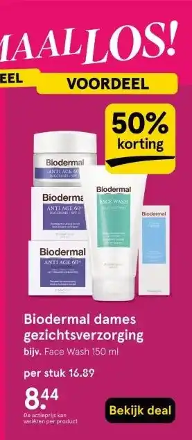 Etos Biodermal dames gezichtsverzorging aanbieding