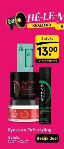 Etos Syoss en Taft styling aanbieding