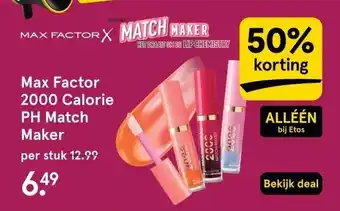 Etos Max Factor 2000 Calorie PH Match Maker aanbieding