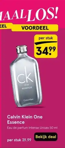 Etos Calvin Klein One Essence Eau de parfum Intense Unisex 50 ml aanbieding
