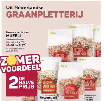 Ekoplaza Meesters van de Halm MUESLI aanbieding