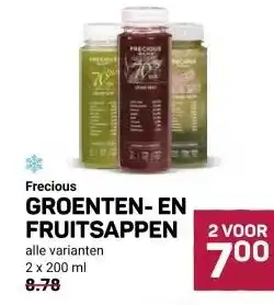 Ekoplaza Frecious GROENTEN-EN FRUITSAPPEN aanbieding