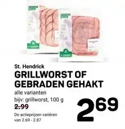 Ekoplaza St. Hendrick GRILLWORST OF GEBRADEN GEHAKT aanbieding