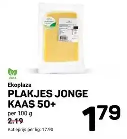 Ekoplaza Ekoplaza PLAKJES JONGE KAAS 50+ aanbieding