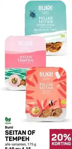 Ekoplaza Bumi SEITAN OF TEMPEH aanbieding