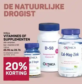 Ekoplaza Orthica VITAMINES OF SUPPLEMENTEN aanbieding