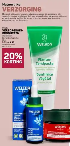 Ekoplaza Weleda VERZORGINGS- PRODUCTEN aanbieding