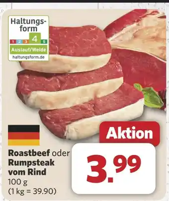 Combi Roastbeef oder Rumpsteak vom Rind aanbieding