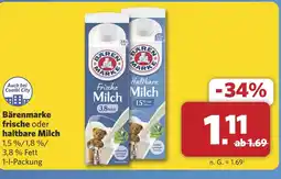 Combi Bärenmarke frische oder haltbare Milch aanbieding