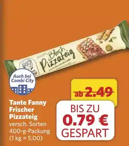 Combi Tante Fanny Frischer Pizzateig aanbieding
