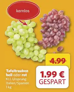 Combi Tafeltrauben hell oder rot aanbieding