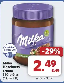 Combi Milka Haselnuss creme aanbieding