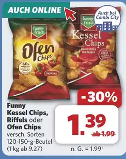 Combi Funny Kessel Chips, Riffels oder Ofen Chips aanbieding