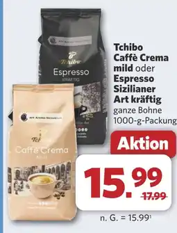 Combi Tchibo Caffè Crema mild oder Espresso Sizilianer Art kräftig aanbieding