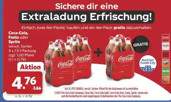 Combi Coca-Cola, Fanta oder Sprite aanbieding