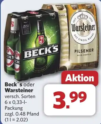 Combi Beck's oder Warsteiner aanbieding