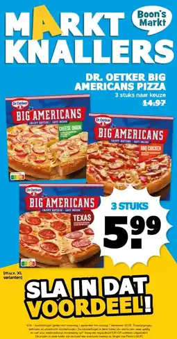Boon`s Markt DR. OETKER BIG AMERICANS PIZZA aanbieding