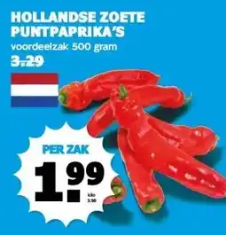 Boon`s Markt HOLLANDSE ZOETE PUNTPAPRIKA'S aanbieding